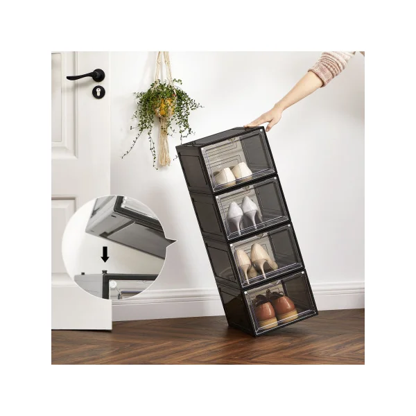 12 Boîtes à Chaussures Rangement de Chaussure Organisateur d'Intérieur