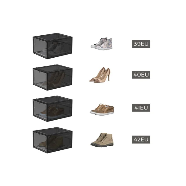 12 Boîtes à Chaussures Rangement de Chaussure Organisateur d'Intérieur