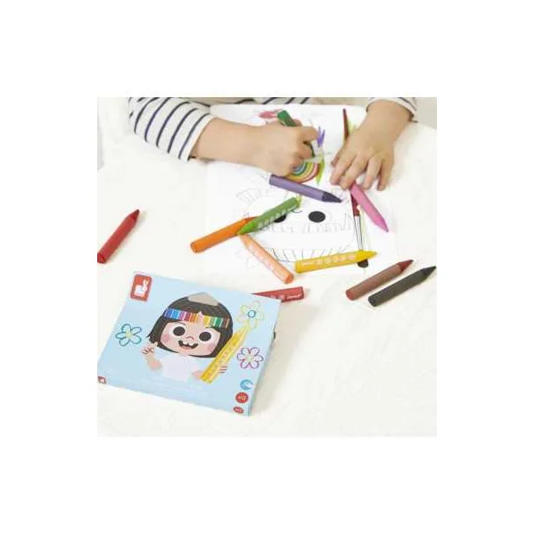 12 Crayons de cire - Janod