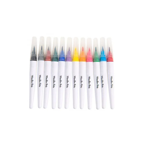 12 gros feutres pinceaux Les Schmouks - Moulin Roty