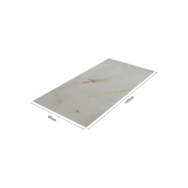 12 Panneaux Muraux Décoratifs 120 x 60 cm Marbre Beige Clair