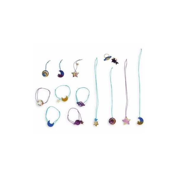 14 bijoux résine galaxie à créer - Les ateliers bijoux - Janod