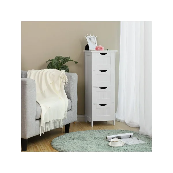 2 Meubles salle de bain blanc Meuble de Salon Rangement WC