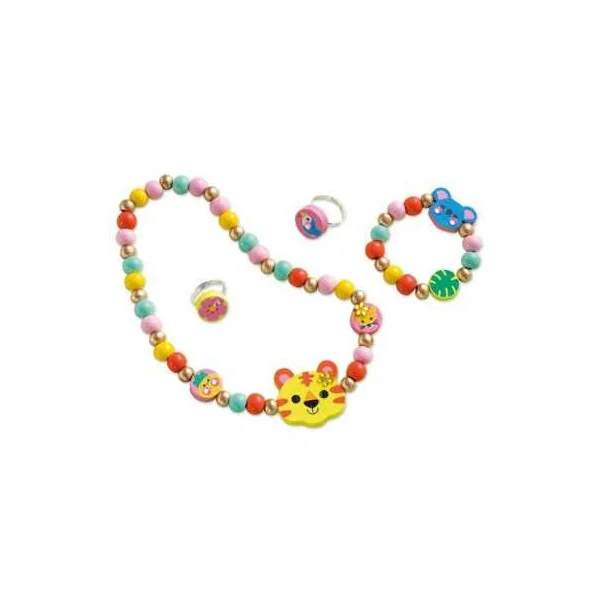 4 bijoux en bois à créer Jungle secrète - Janod
