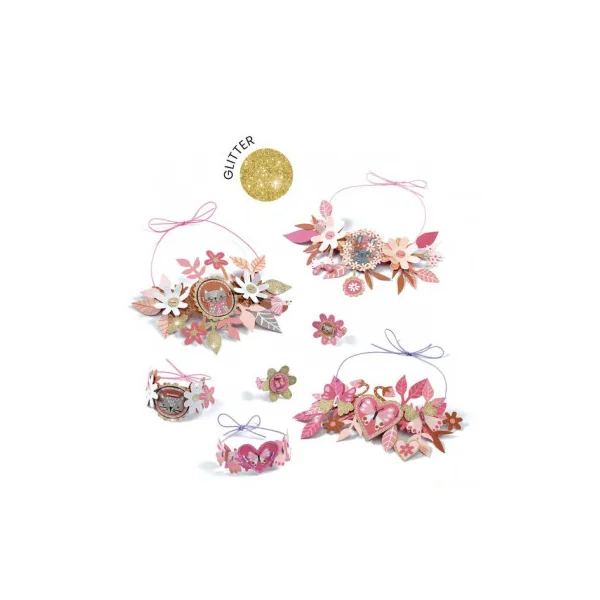 4 parures de bijoux à créer Doux médaillons - Do it Yourself Djeco