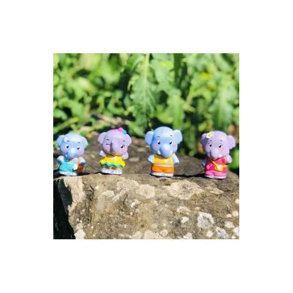 4 personnages famille Éléphant Klorofil