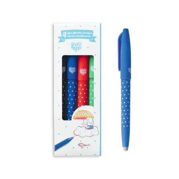 4 stylos effaçables classique - Djeco