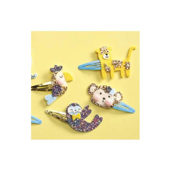 6 barrettes pailletées à créer Exotic Animals - Janod