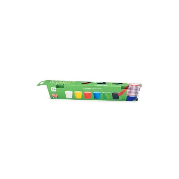 6 petits pots de peinture à doigts Les Popipop - Moulin Roty
