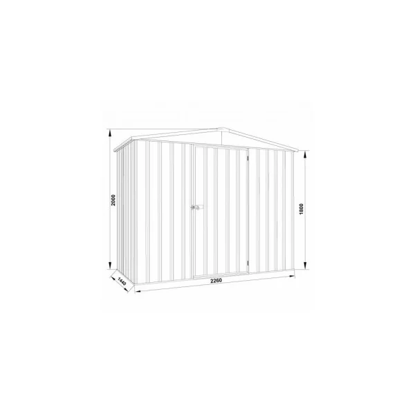 Abri de Jardin en Acier 3,25 m² + Kit Ancrage Abri Jardin Métallique Rangement Bois Outillage Jardin