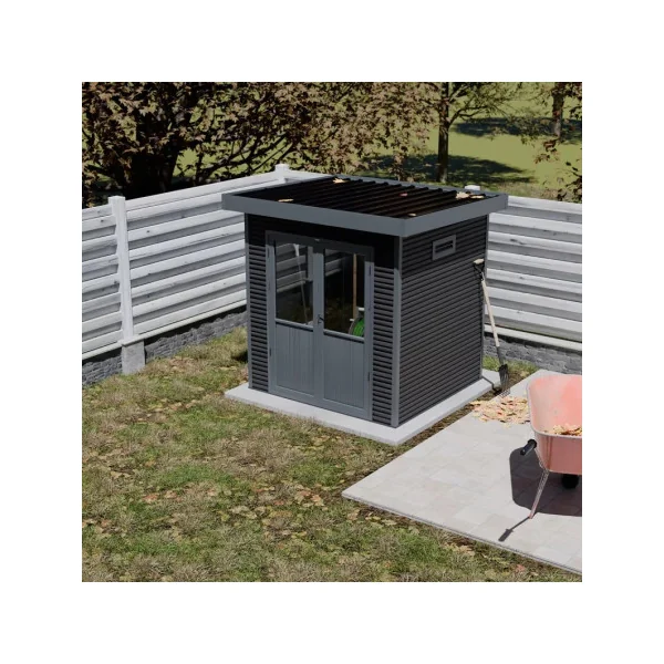 Abri de Jardin en Bois Composite 5m² Rangement Outillage de Jardin Chalet en Composite Cabanon