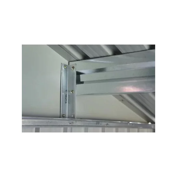 Abri de Jardin en Métal Gris Chaud 7,86 m² + Kit Ancrage Abri Jardin Métallique Rangement Bois