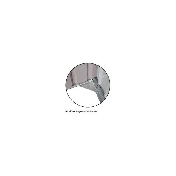 Abri de Jardin en Métal Gris Chaud 7,86 m² + Kit Ancrage Abri Jardin Métallique Rangement Bois
