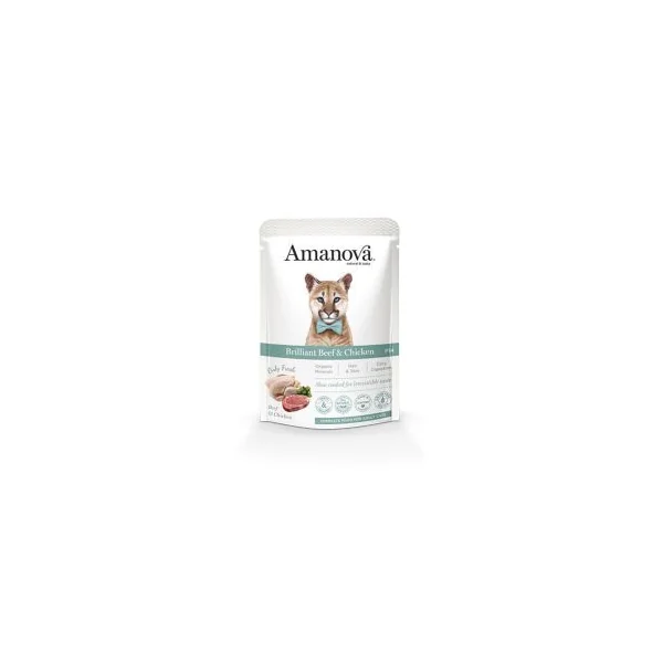 AMANOVA SACHET CHAT BOEUF POULET 85 GR