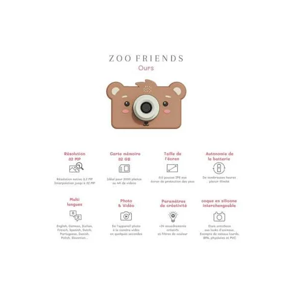 Appareil photo Ours - The Zoofamily