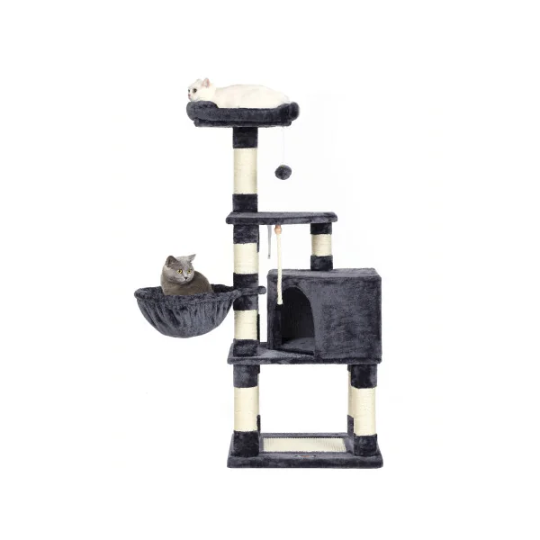 Arbre à Chat Tour de Jeu Félin 138 cm Gris Anthracite