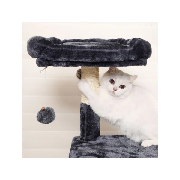 Arbre à Chat Tour de Jeu Félin 138 cm Gris Anthracite