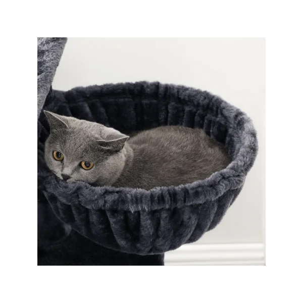 Arbre à Chat Tour de Jeu Félin 138 cm Gris Anthracite