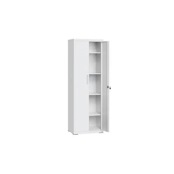 Armoire Acier Bureau Meuble de Rangement en Métal Avec 5 Etagères Gris
