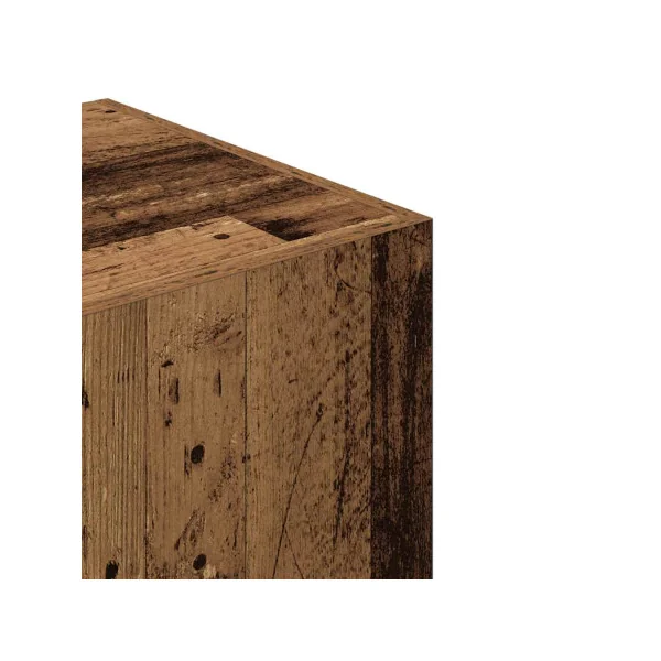 Armoire avec Penderie 2 portes 2 Tiroirs Vieux Bois 180 cm