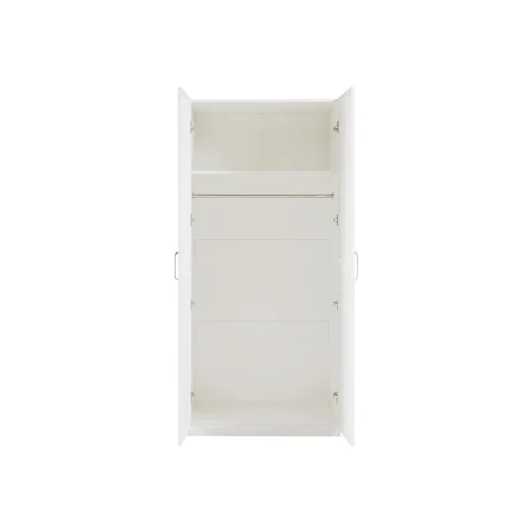 Armoire Blanche avec Penderie 1 Etagère 180 x 52 x 176 cm