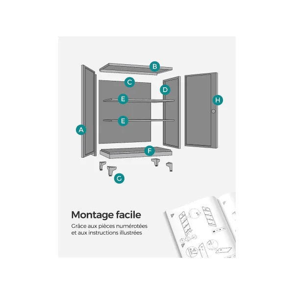 Armoire de Bureau en Acier Verrouillable Noir Placard Polyvalent Armoire de Bureau Rangement Classeur