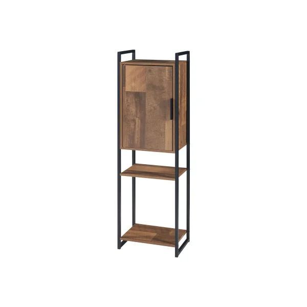 Armoire de Salle de Bain 35 x 25 x 115 cm Effet Noyer Colonne Salle de Bain Industrielle