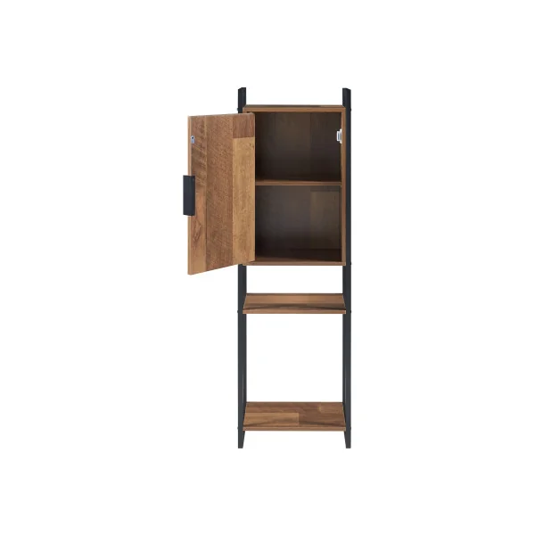 Armoire de Salle de Bain 35 x 25 x 115 cm Effet Noyer Colonne Salle de Bain Industrielle