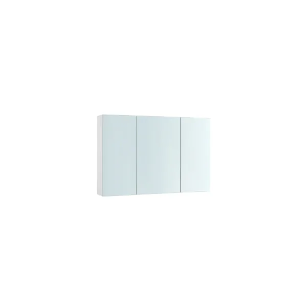 Armoire Murale Salle de Bain Blanc Placard avec Miroir Meuble de Rangement 3 Portes