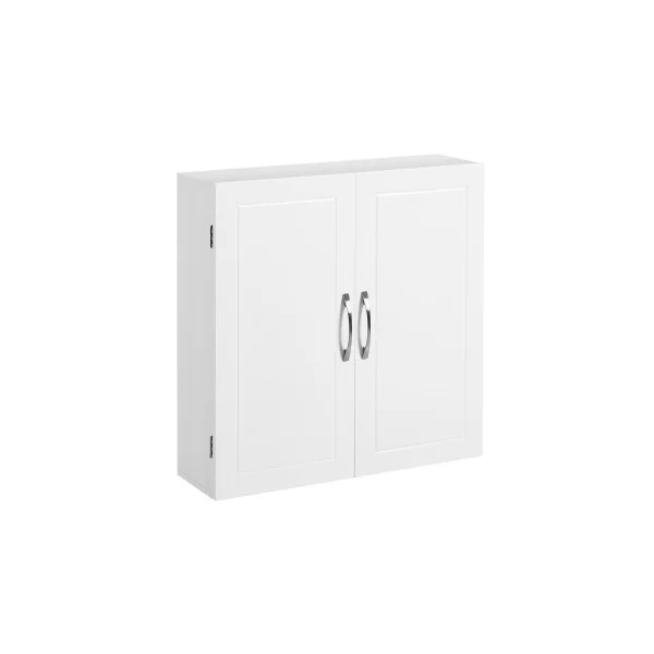 Armoire Murale Salle de Bain Blanche Placard Mural ２ Portes blanc