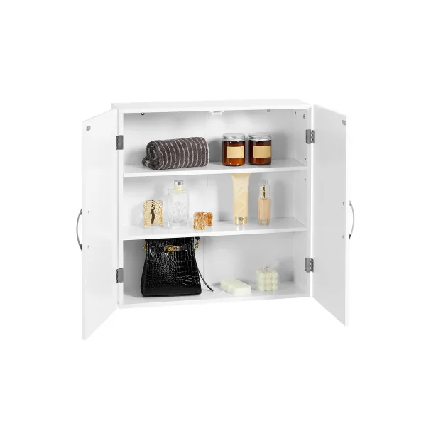 Armoire Murale Salle de Bain Blanche Placard Mural ２ Portes blanc