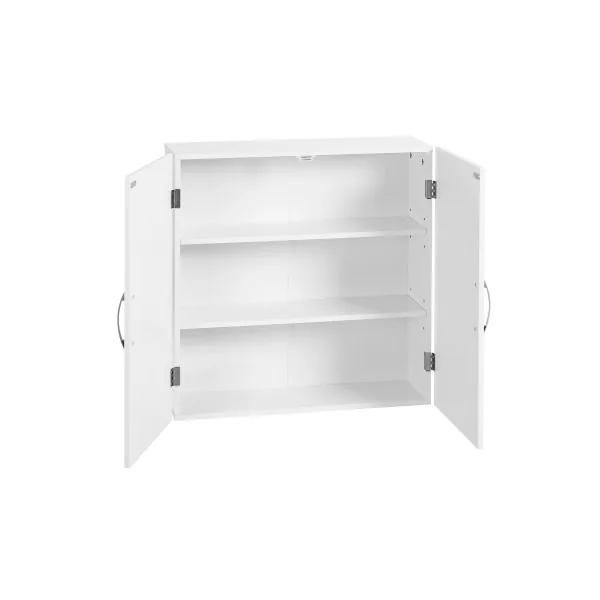 Armoire Murale Salle de Bain Blanche Placard Mural ２ Portes blanc