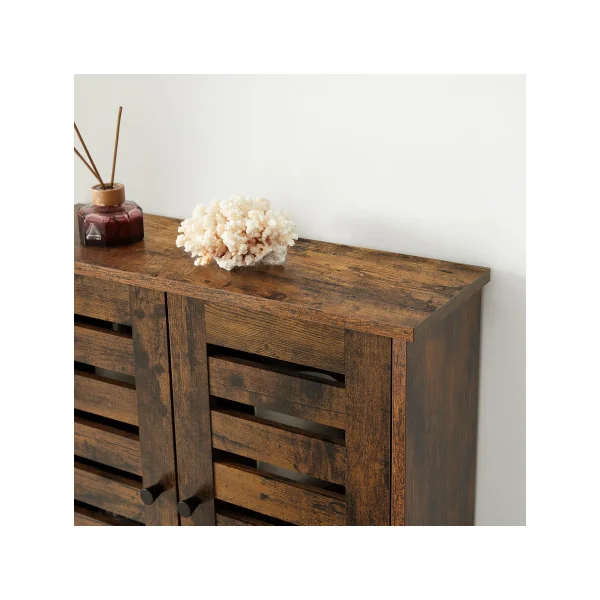 Armoire Murale Salle de Bain Marron Rustique Placard Toilette Meuble de Rangement Suspendu