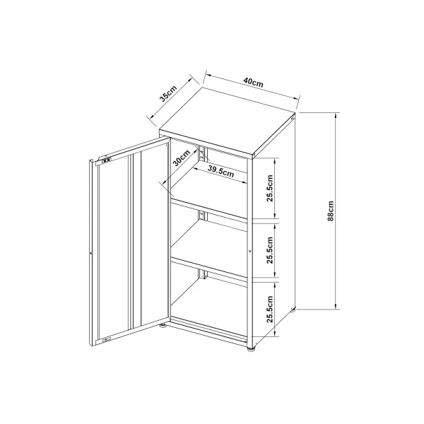Armoire Métallique Violette 40 x 35 x 88 cm Armoire de Bureau en Métal Meuble Rangement