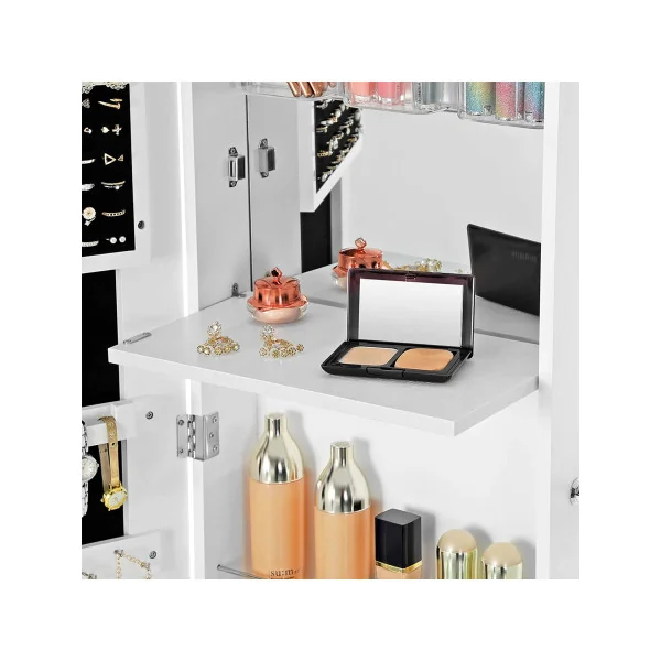 Armoire à Bijoux Blanche Murale Armoire Maquillage Parfum Femme