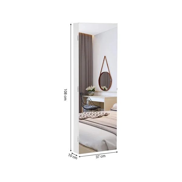 Armoire à Bijoux Blanche Murale Armoire Maquillage Parfum Femme