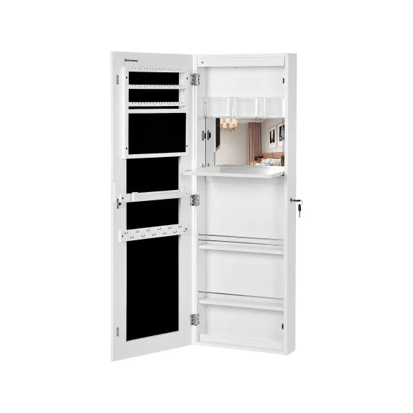 Armoire à Bijoux Blanche Murale Armoire Maquillage Parfum Femme