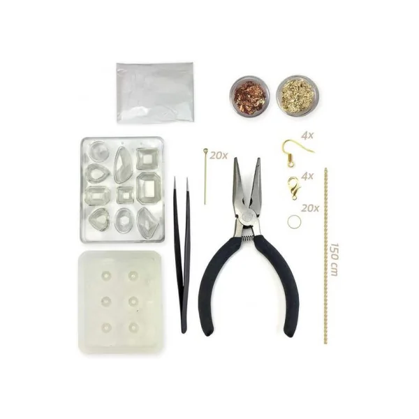 Atelier de bijoux ciment et feuilles d'or - Sycomore