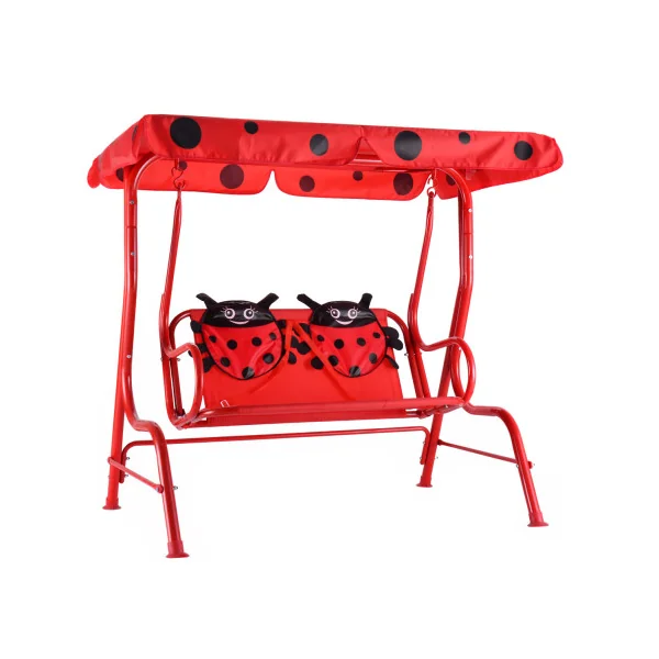 Balancelle de Jardin Enfants 2 Places avec Toit Anti-UV