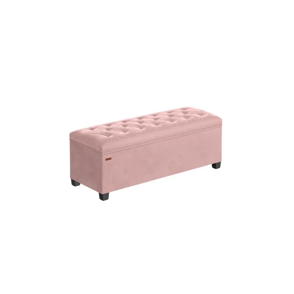 Banc de Rangement Rose Coffre de Rangement Charge jusqu'à 300 kg Bout de Lit Chambre