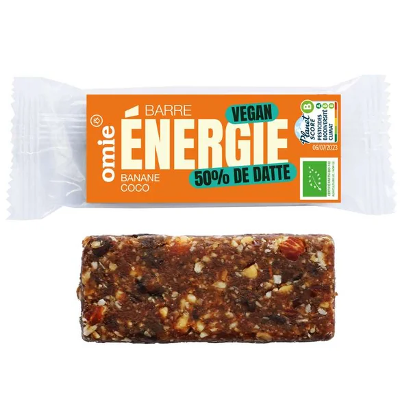 Barre énergie banane coco BIO, Omie (35 g)