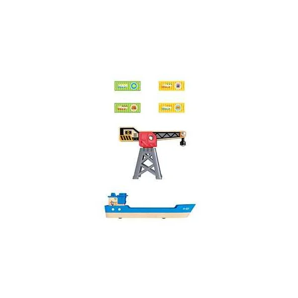 Bateau cargo et grue - Hape