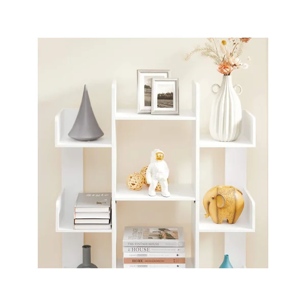 Bibliothèque Blanche Moderne 13 Cases Etagère de Rangement