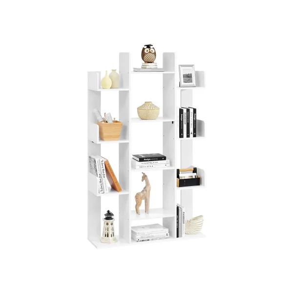 Bibliothèque Blanche Moderne 13 Cases Etagère de Rangement