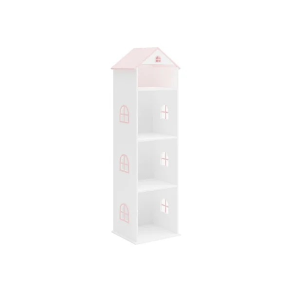 Bibliothèque Étagère Enfant 40 x 35 x 140 cm Blanc Rose
