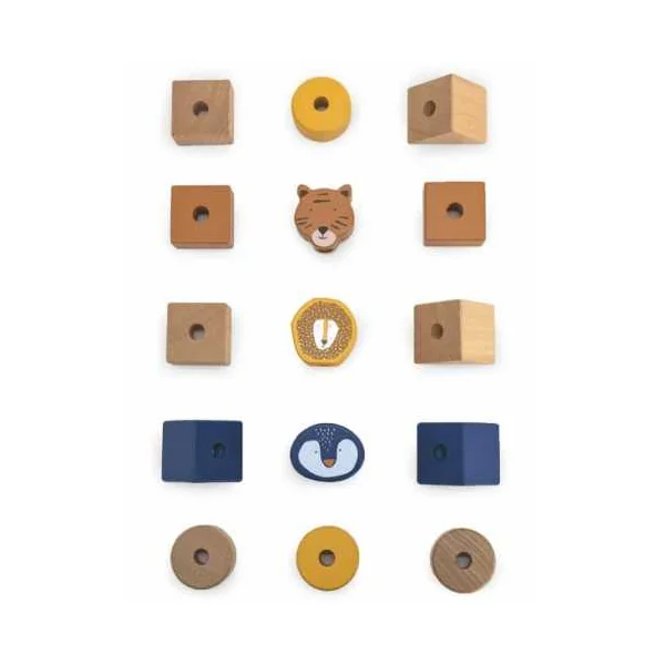 Blocs Animaux à empiler en bois - Trixie