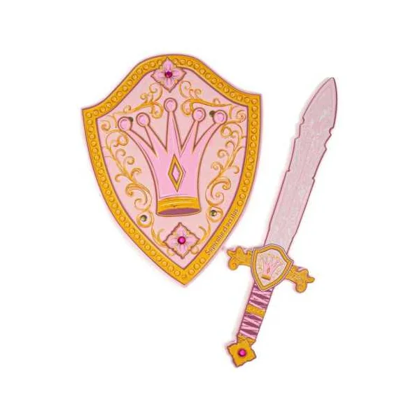 Bouclier de princesse rose en mousse - Great Pretenders