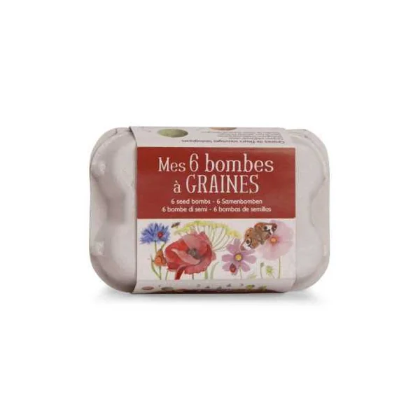 Boîte à oeufs 6 bombes à graines Le jardin du Moulin - Moulin Roty