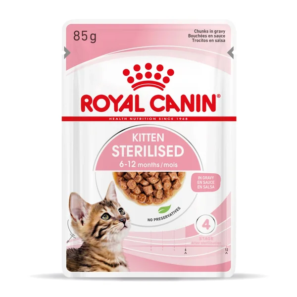 Boîtes Chat – Royal Canin Sachet Sauce Kitten Sterilised - 12 x 85 g