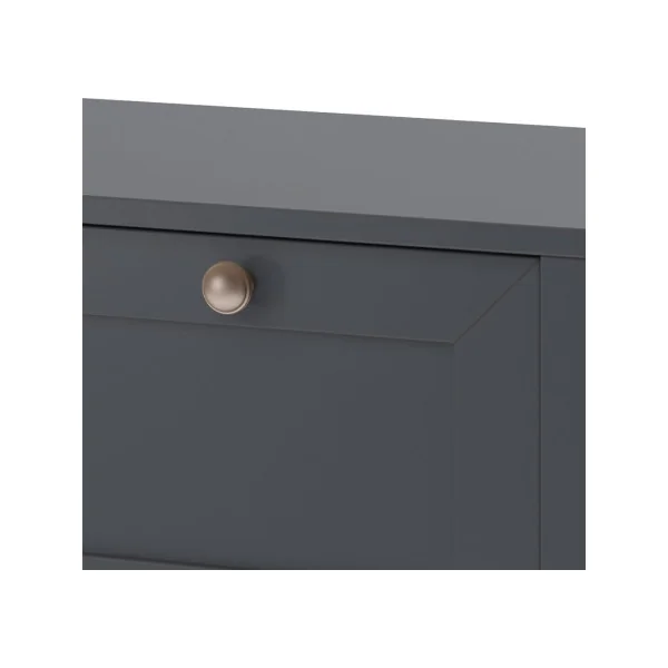 Buffet Gris 120 cm 3 Tiroirs 2 Placards Meuble de Rangement Chambre Salon Salle à Manger